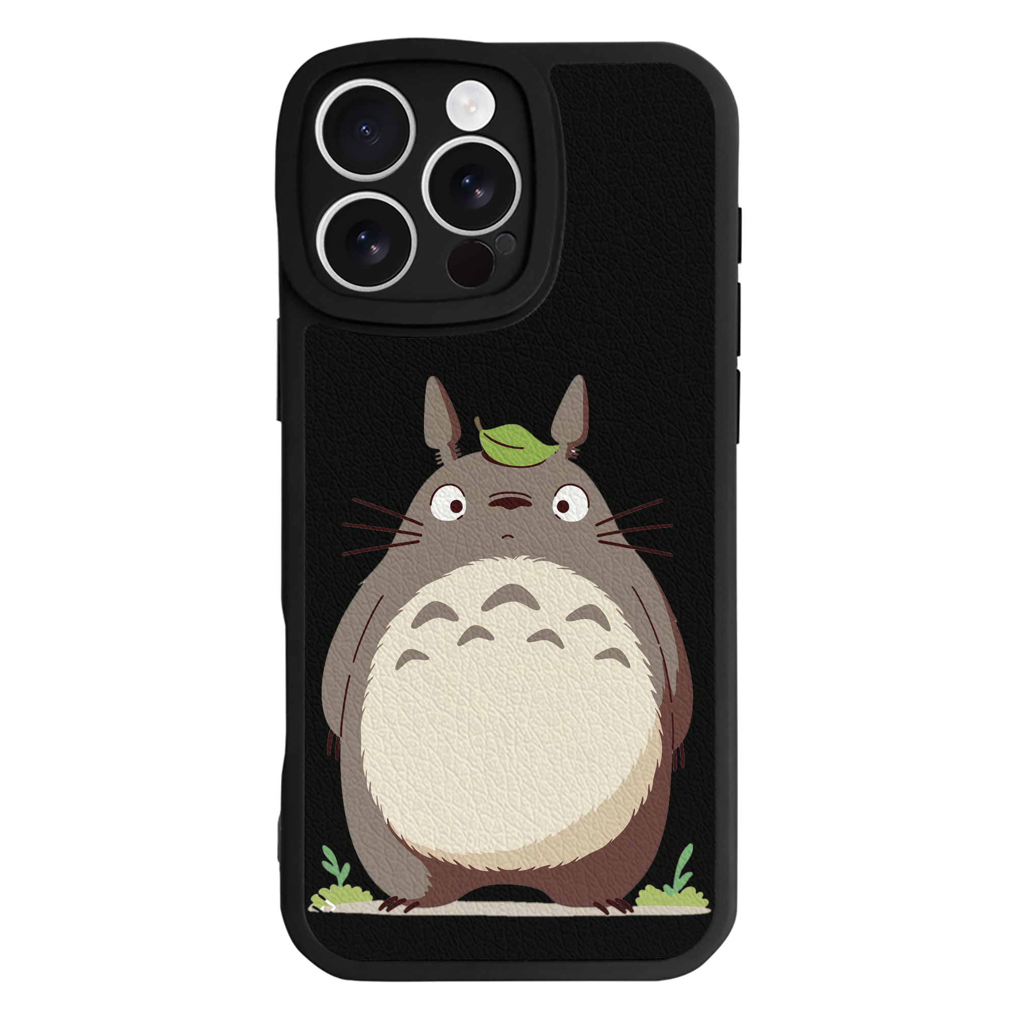 （画像用） となりのトトロ 草壁メイ 草壁サツキ My Neighbor Totoro Satsuki Kusakabe Mei Kusakabe 【iPhone 16シリーズ対応】シリコンスマホケース（レザー調） 材質：シリコン